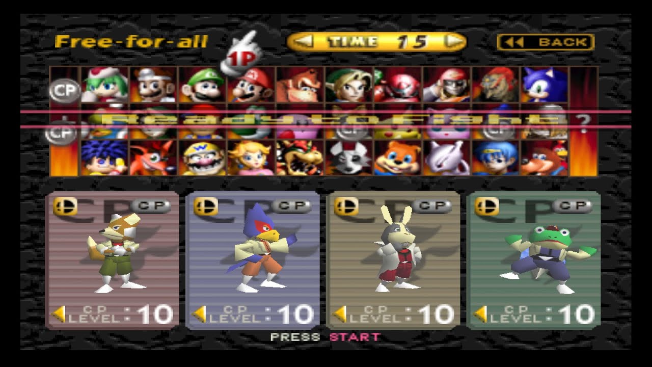 Smash Remix: Fox Vs Falco Vs Peppy Vs Slippy (Level 10 CPU Battle!)