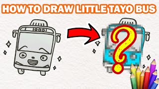 How To Draw Tayo The Little Bus Step By Step For Beginner - Daily Drawing Tutorial