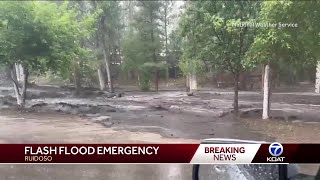 Flash flood emergency and evacuations issued for Ruidoso near South Fork Fire burn scar