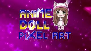 Anime Surprise Dolls Pixel Art Coloring Book Pages - Learn Colors With Painting Manga Girls