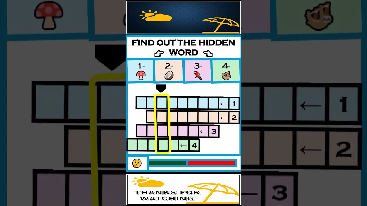 FIND 🤔 OUT THE HIDDEN WORD - 110