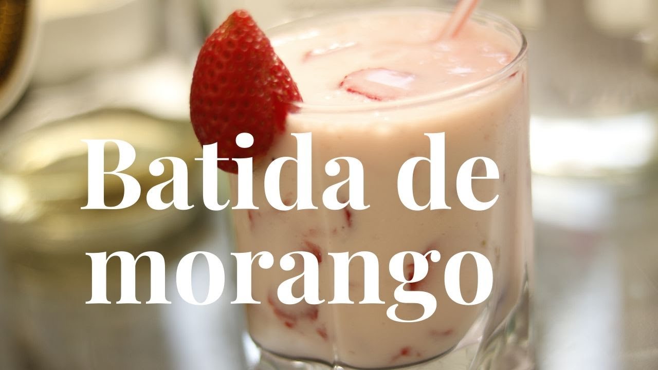 receita de batida de morango