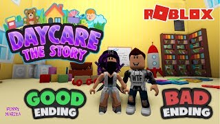 СТРАШНАЯ ИСТОРИЯ про ДЕТСКИЙ САД в роблокс | плохая и хорошая концовки | DAYCARE roblox