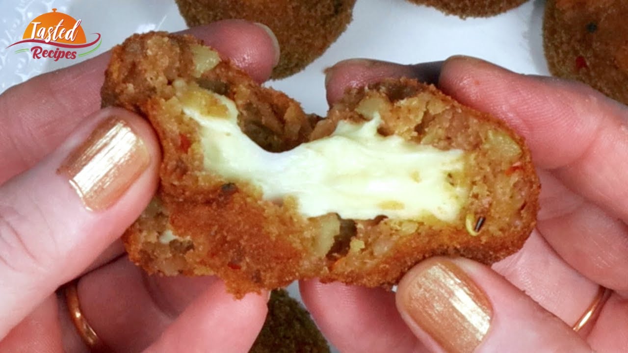 Potato Cheese Balls Recipe | Cheese Stuffed Potato Balls | Tasted Recipes