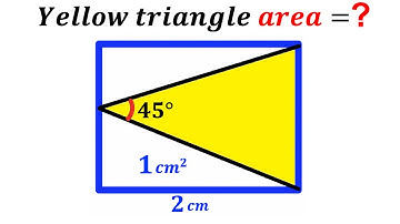 Can you find area of the Yellow shaded Triangle? | (Rectangle) | #math #maths | #geometry