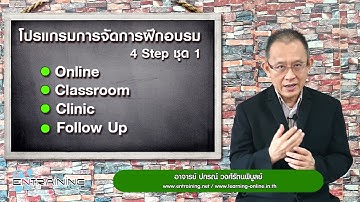 โปรแกรมจัดการฝึกอมรม 4 step ชุด 1 : Online + Classroom + Clinic + Follow Up