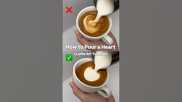 Latte Art Tutorial 拉花教學愛心22秒#latteart #coffee