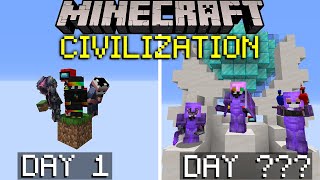 100 Players Simulate Civilization for 100 Days on my FLOATING ISLANDS Minecraft SMP
