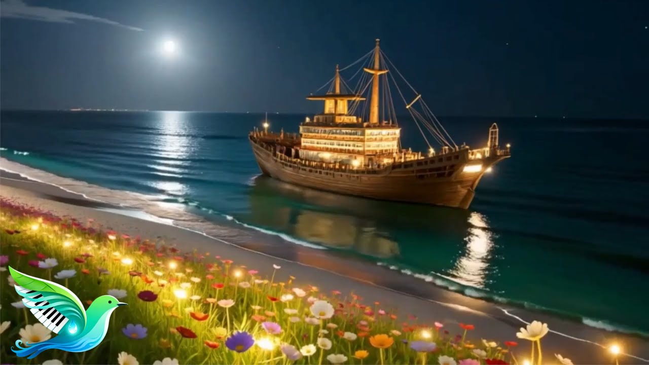 Soft Piano & Ocean Ambience for Night Sleep (3 Hours)