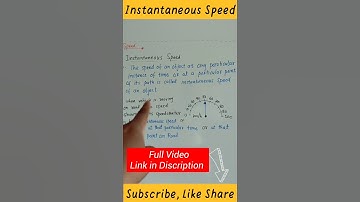Instantaneous Speed | Class 9 Physics  | Physi Key |#shorts#YouTubeshorts