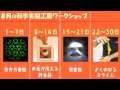 [青森県立三沢航空科学館]8月の科学実験工房ワークショップ