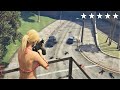 GTA 5 - Tracey's Five Star Cop Battle At The Beach! (GTA V Funny Moments)