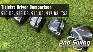 Titleist Driver Comparison: 910 D3, 913 D3, 915 D3, 917 D3, TS3 | Trackman Test