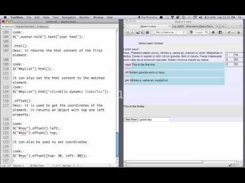jQuery Session 1 - Part V
