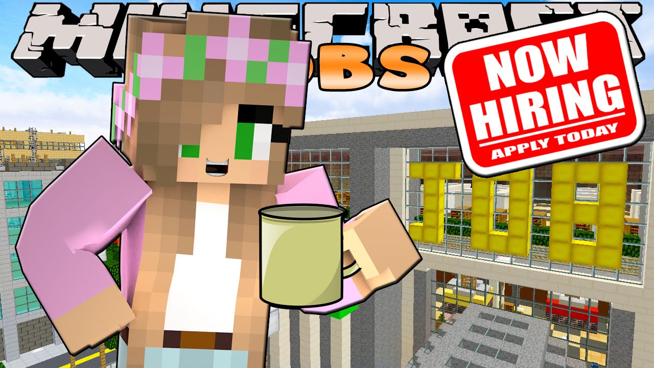 Minecraft Jobs Little Kelly Adventures Working In The Job Centre Youtube