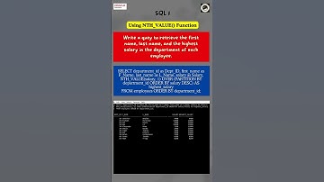 SQL1 🎓 | Learn to use the NTH_VALUE() Analytic Function in Oracle SQL 🐣