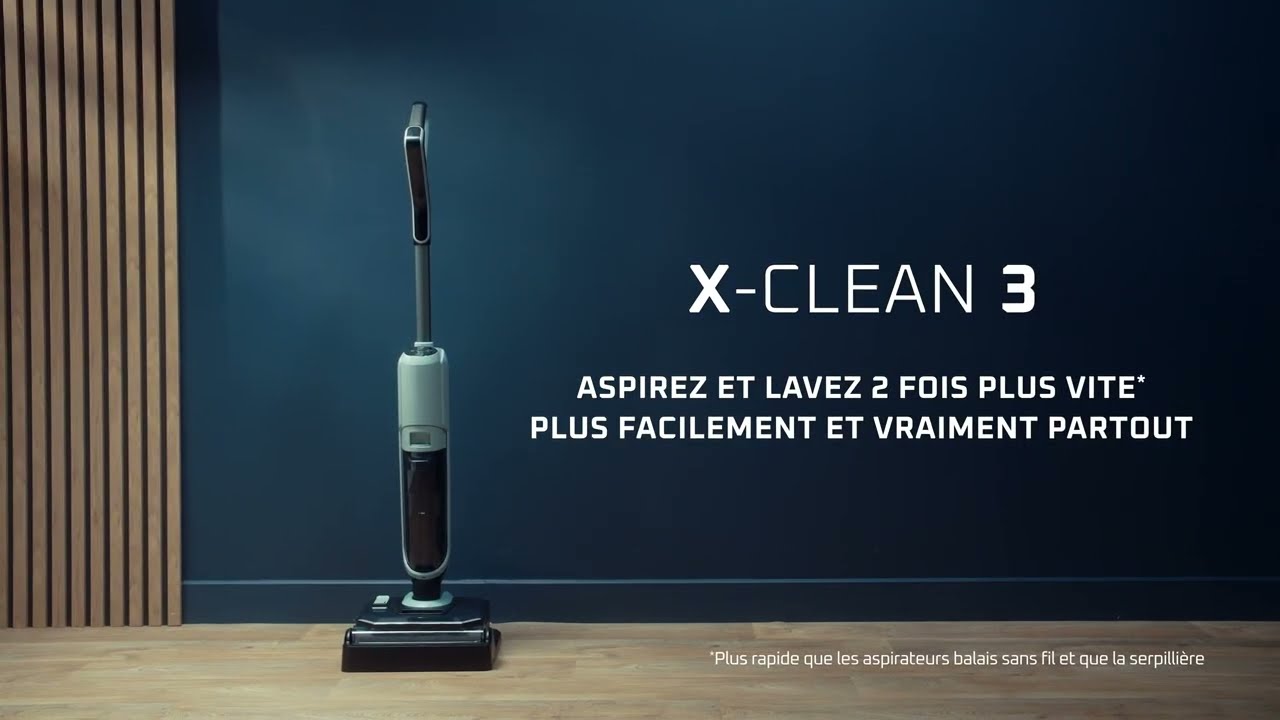 Rowenta| X-Clean 3,Aspirez et lavez 2x plus rapidement qu'avec un aspirateur balai et une serpillère