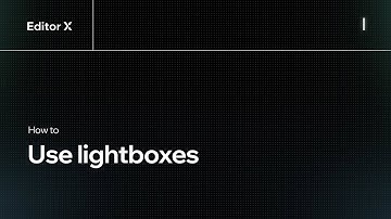 How to use lightboxes | Editor X