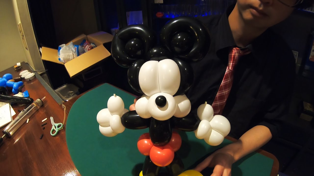 バルーンアートライブラリ003 ミッキーの作り方 ボディ編 How To Make A Mickey Mouse Body Balloon Art Youtube