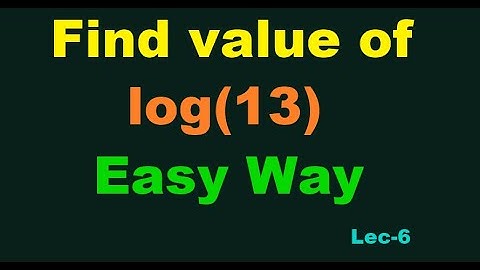log calculation without log table in hindi || how to find value of log 13 || log 6 | Eminent Guide