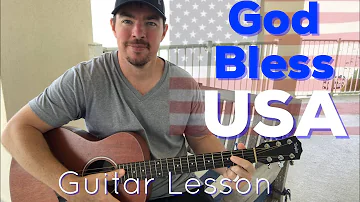 God Bless the USA | Lee Greenwood | Beginner Guitar Lesson