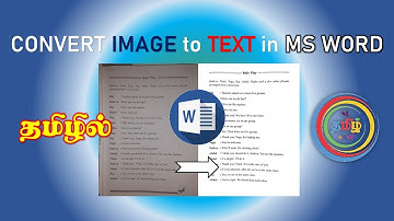 HOW TO CONVERT IMAGE TO TEXT IN MICROSOFT WORD TAMIL TUTORIAL