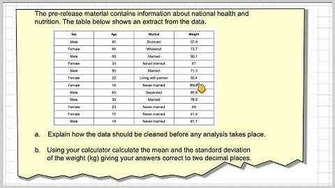 Large data set calculating mean and standard deviation
