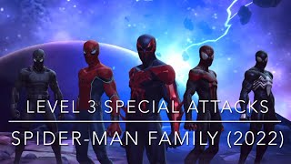 All Spider-Man Family Level 3 Special Attacks Marvel’s Contest Of Champions (2022)