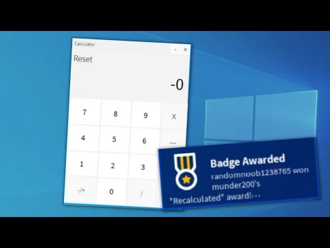 How to get the "Recalculated" Badge in ROBLOX Windows 10 OS!