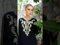 Chic Embroidered Blouse and A-Line Skirt Outfit#fashiontrends