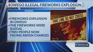 Two charged with Arson following Owego explosion