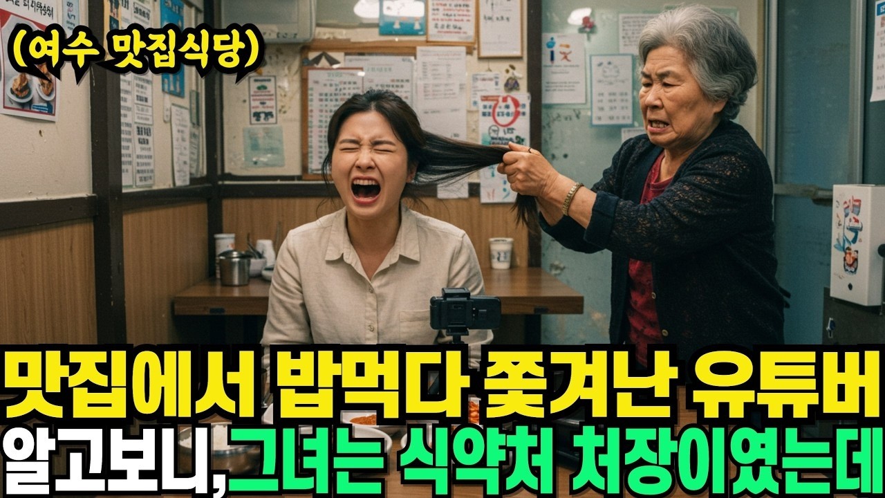 여수 맛집식당에서 밥먹다 쫓겨난 유튜버 알고보니, 그녀는 식약처 처장이였는데   현재 대한민국에서 가장 핫한식당의 진실