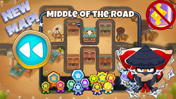 *NEW MAP* Middle Of The Road [Reverse] Guide | No Monkey Knowledge | BTD 6 (2023 Updated) 4K