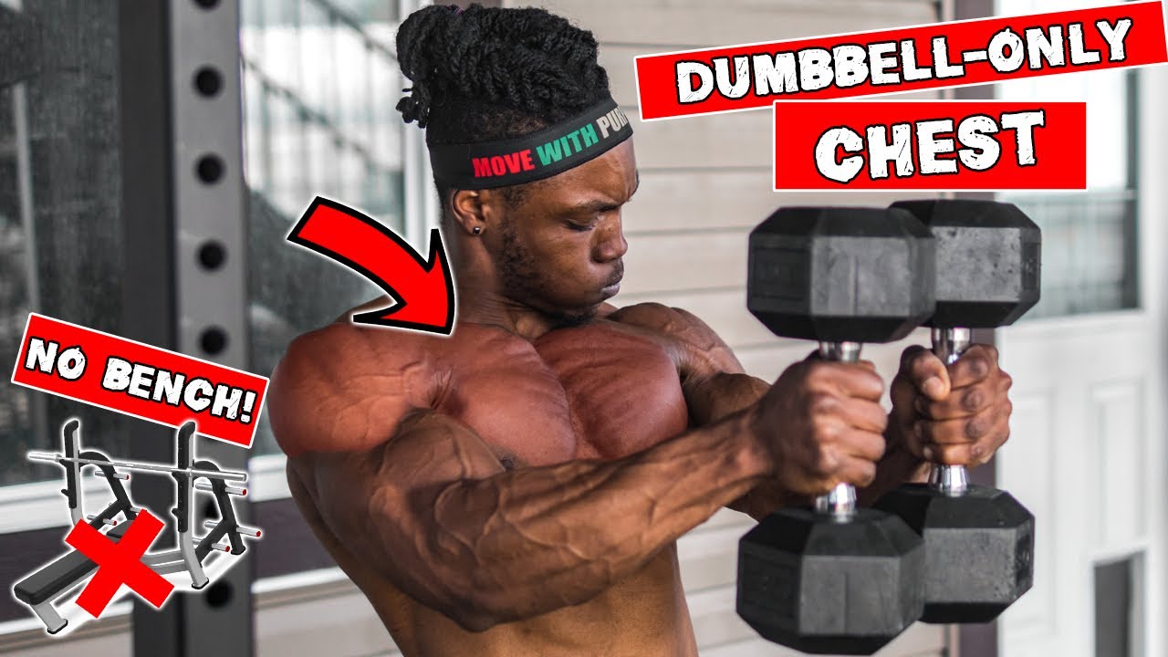 DUMBBELL CHEST WORKOUT AT HOME NO BENCH NEEDED YouTube