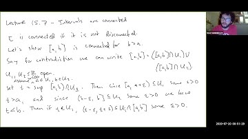 Lecture 15.7 - Intervals are Connected