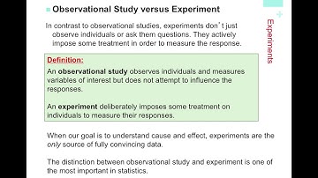 Chapter 12 (Video 1): Observational Studies and Experimental Design