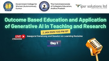 Day 01 | National-level Online FDP on OBE & Application of Generative AI in Teaching and Research