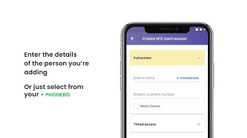 Door two (Smart door lock) → Adding your family | Giving NFC card access