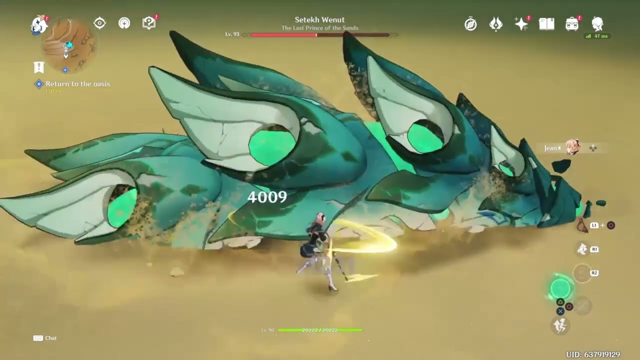 Genshin: No Hit Setekh Wenut solo(Jean)