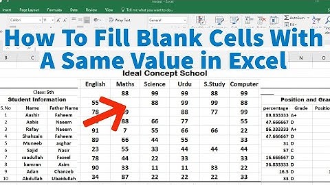 How To Fill Blank Cell With Same Value In MS Excel | Put Same value in Empty Cells In Excel