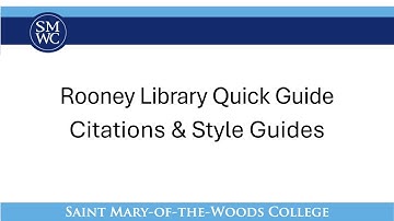 Citations & Style Guides: Quick Guide