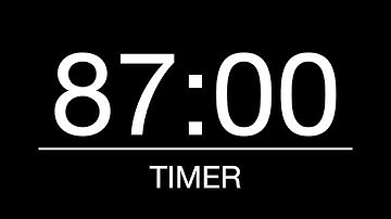 87 Minutes Timer/Countdown with Alarm - 1 Hour 27 Minutes