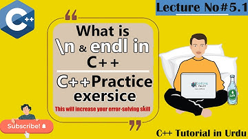 5.1 Use of endl in C++ program & what is \n |C++ course for beginner in Urdu #TheCodingVault