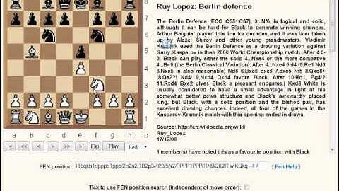 Chess Openings: Chess World.net presents 1.e4 e5 Opening Names overview (Chessworld.net)