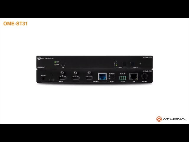 Modern AV Collaboration OMEGA OME-ST31 HDMI & USB-C Switcher - Support HDR 4K Downscaling to 1080p class=
