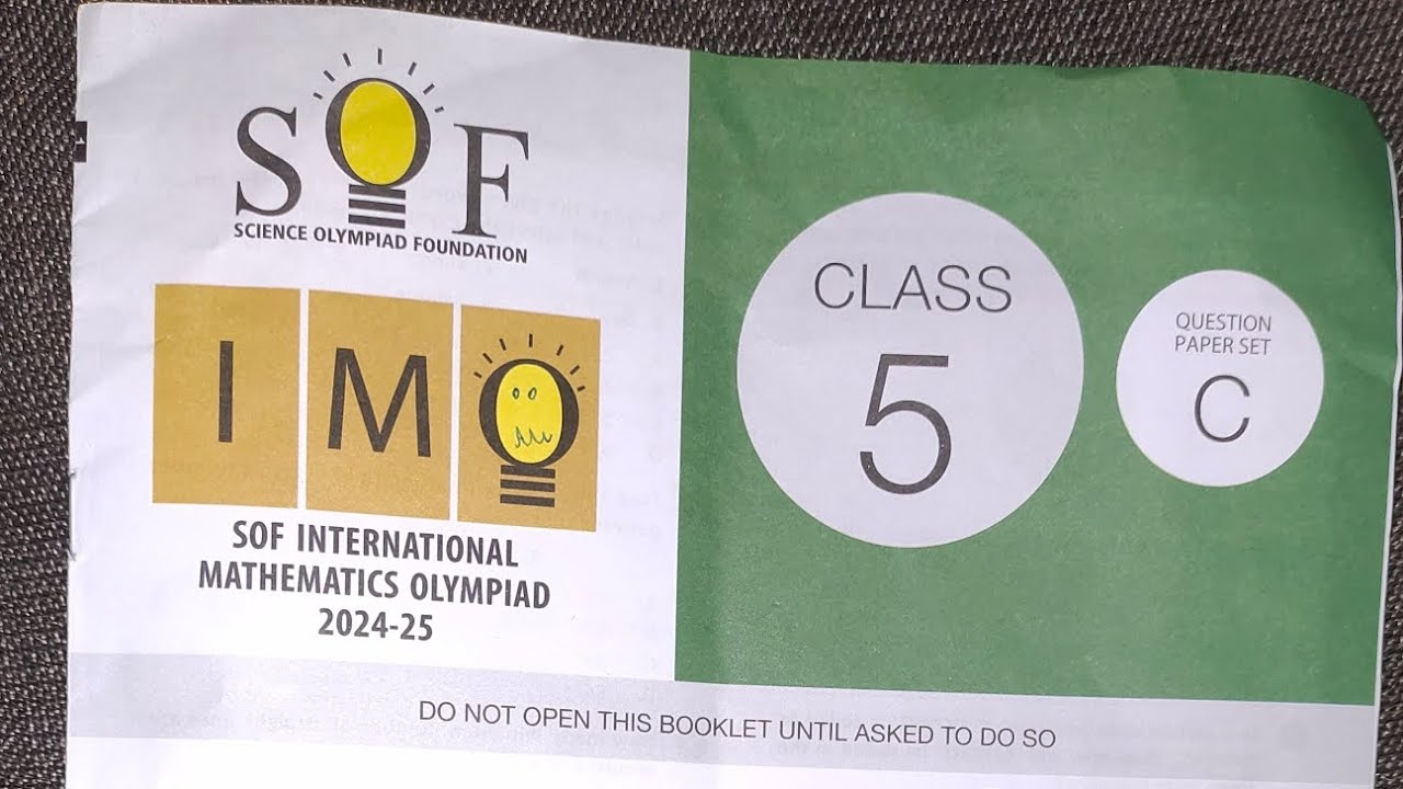 Class 5 SOF IMO International Mathematics Olympiad 2024-25 question ...