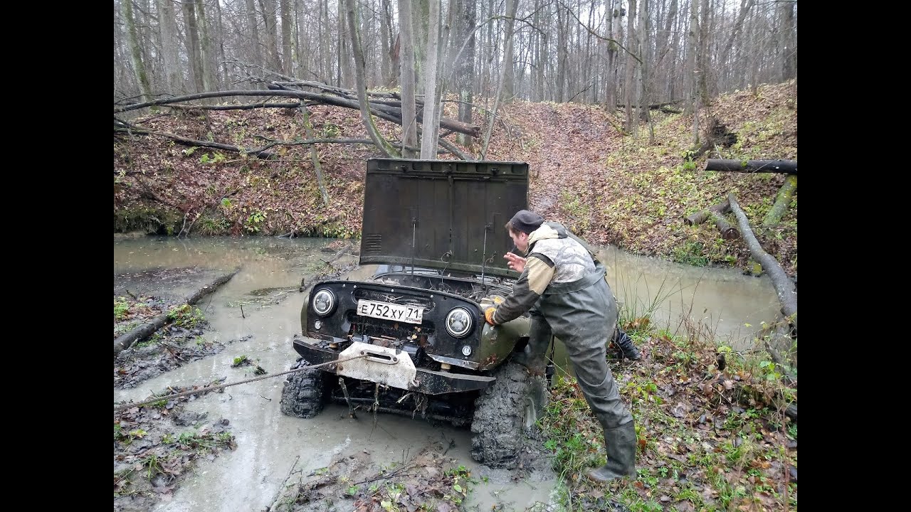 УАЗ и Паджеро по осеннему бездорожью - YouTube