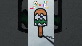 National Anthem 🍦🇮🇳🇮🇪🫡 Flag Drawing|| #shorts #viral #trending #easy #satisfying #icecream #asmr