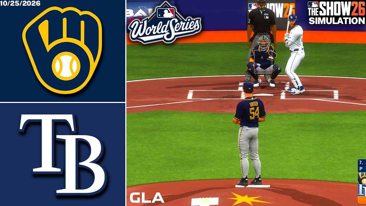 Brewers vs. Rays Simulation | 10/25/26 World Series GAME 3 | MLB The Show 26 PS5 Gameplay