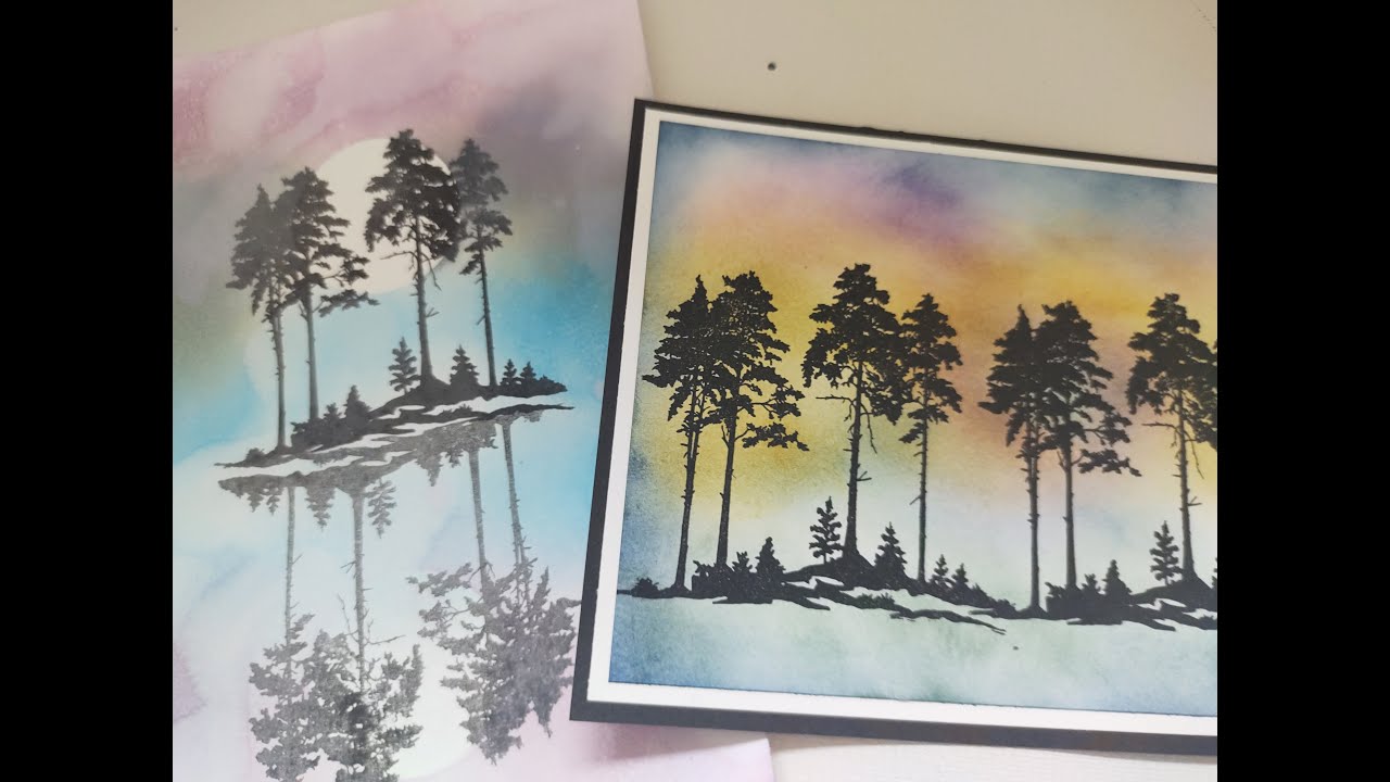 Trees Inkylicious Playing with Inkylicious Stamps #inkylicoius - YouTube